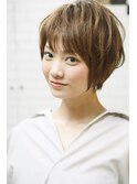 小顔エアリーひし形ショート☆大人ショート♪グレージュカラー☆