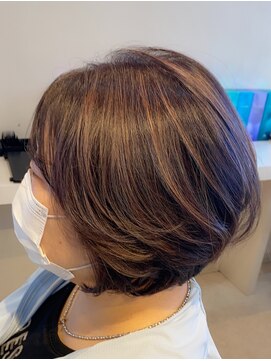 グランドール(Grandoll) 丸みショート×シフォンブラウン×ハイライト