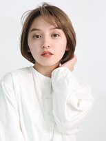 トニーアンドガイ 原宿店(TONI & GUY)&nbsp;ミニボブ/グレージュカラー/斜めバング/グラデーションカラー