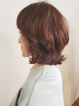 トップヘアー ガーデンヴィラ 安城(Garden Villa) ボブレイヤー+美フォルムパーマ/ニュアンスカラー/アースカラー