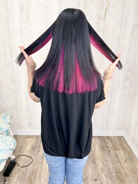 ラッズプラスエイチ(Lads+h) インナーカラー　クランベリーレッド