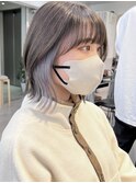 イヤリングカラーボブインナーカラーくびれヘア