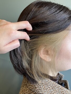 アリーマーケットリル(ALLEY MARKET lil) インナーカラー/ライトベージュ/艶ボブベージュAujua