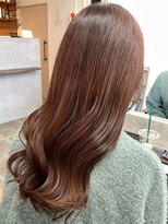 ビスクヘアデザイン(bisq hair design)&nbsp;ピンクベージュ　艶髪　韓国風　髪質改善　顔まわり　顔周り