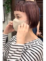 ラグ(log) サロンワーク×ピンクミニボブ!