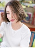 アシンメトリー前下がり無造作ナチュラルボブc6戸頭20代30代40代