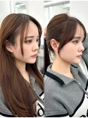 前髪顔まわり韓国ヘアレイヤーカットサイドバンク2wayバンク韓国