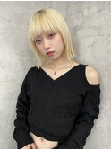 ヘイリーボブ/切りっぱなしボブ