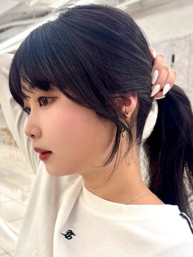 エジョン 幡ヶ谷店(Aejon) 顔まわり/レイヤーロング/韓国ヘア/ベビーピンク/新宿