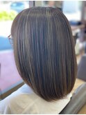 白髪ぼかしハイライト
