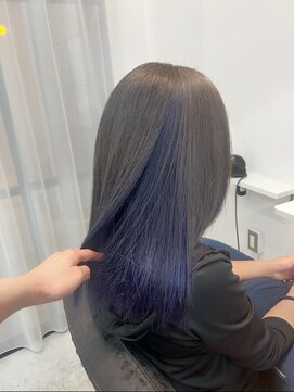 ヘアメイク アリエス 岩切店(HAIR MAKE aries) silver gray×blue