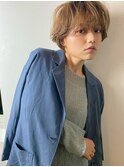 ラフ感のあるくしゃっとショート×ベージュカラー