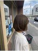 30代40代◎透明感オリーブボブ×美髪レイヤー小顔カット