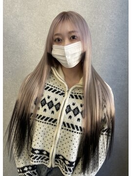 シエンゴールド(CIEN gold) ホワイトベージュ/裾カラー/ブリーチ#浜松駅#カラー#ブリーチ