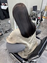 ファビ 渋谷(Fab)&nbsp;くびれヘア/暗めカラー/アプリコットオレンジ/縮毛矯正