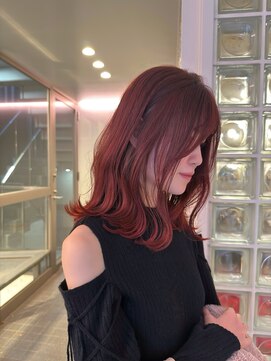 メモリーズ 表参道(Memories) 冬におすすめ血色感アップうる艶チェリーレッドヘア♪