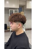 ブラウン×バロックパーマ