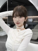 マウル トーキョー 銀座(MAEUL TOKYO) 面長解消 顔まわりカット 似合わせ前髪 グレージュ 銀座