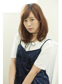 ヘルシーナチュラルなミディアムスタイル