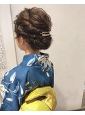 浴衣 ヘアセット ヘアアレンジ 大人かわいい 向ケ丘遊園 抜け感