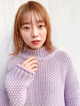 ミィ 浦和(mee) 【mee.】シースルーバング レイヤーミディ 大人カジュアル