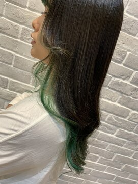 ヴォランチヘア(Volante.Hair) インナーグリーン