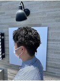 アップバング×ソフトツイストスパイラルパーマ