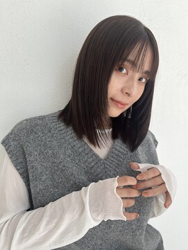 レオニード 表参道(LEONID) 顔周りレイヤー/ラベンダーベージュ/佐々木