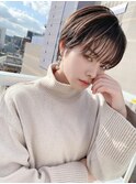 BERRYシアーカラ-フレアバング韓国風小顔ヘアオン眉ショート艶髪