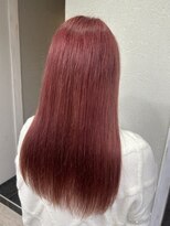 アジールヘア 所沢プロペ通り店(agir hair) ピンクレッド美髪エアリーロンググラデーションカラー練馬