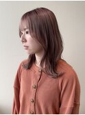 ピンクベージュ/20代30代/ダブルカラー/ピンク