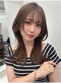 大人可愛い20代30代40代小顔ウルフレイヤーボブミディアムヘア