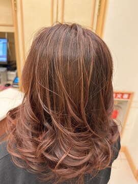 松本平太郎美容室 銀座本店 イノアカラー×ピンクハイライト