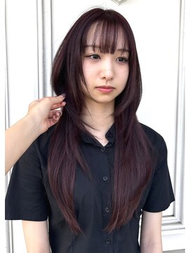 グラスペディア(graspedia) ロングレイヤーボルドーカラー【広島派手髪】