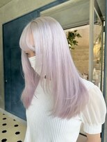 マニア(mania.)&nbsp;ホワイトカラーホワイトラベンダーハイトーントリプルカラー艶髪