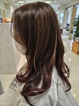 リファインド ギフト ヘアー ステージ(Refined gift HAIR STAGE) バレイヤージュハイライトグラデーションカラー