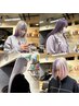  ●AO限定エフェクトブリーチ＋カラー＋ケアトリートメント￥18000～
