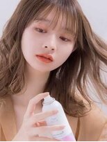 アルバ 津城山店&nbsp;マロンベージュ×韓国ヘアー風外ハネミディアム