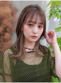 【GEEKS渋谷】ロングレイヤー/前髪あり/アッシュベージュ/夏ヘア