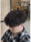 大分別府ツイストスパイラルパーマメンズマッシュ刈り上げ2way