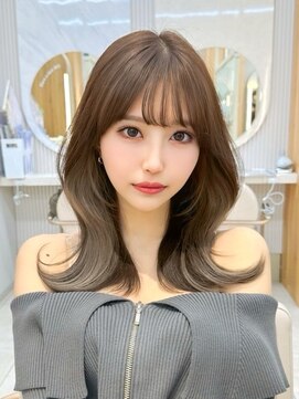 アマトウキョウ アユンチェ(AMA TOKYO×AYUNCHE) 韓国ヘア 2wayバング レイヤーカット くびれヘア 顔周り/