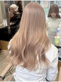 渋谷ミルクティーベージュハイトーンカラーヘーゼルベージュ30代