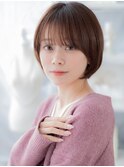 ■シースルーバング艶感美髪丸みショートマッシュ43上尾20代30代