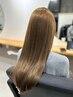 【芝本指名限定】カット+前髪・顔周りポイント酸性ストレート+ケアTR￥10000