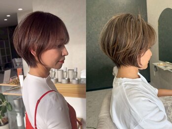 グラム 岡崎北店(gram)の写真/【北岡崎】360度どこから見ても可愛い♪“褒められ”&”小顔魅せ”を叶えるショートヘアstyleはお任せ◎