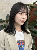 栄ボブレイヤー艶髪アッシュミディアム　　　　　　
