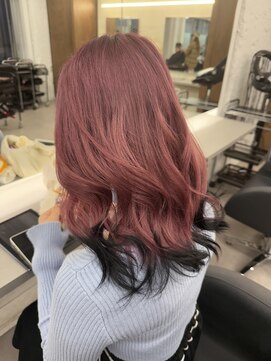 エイト プラット 渋谷2号店(EIGHT plat) ブラック×ピンク　テールカラー 12/26