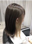 インナーカラー×外はねボブ×30代