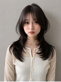 顔周りレイヤーカット/ハッシュカット/韓国ヘア/髪質改善/天神