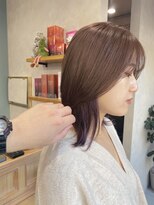 イルウィ(irwi) 【門前仲町】ミルクブラウンカラー ラベンダーインナーカラー